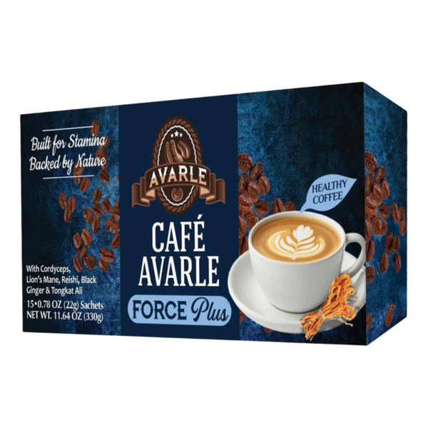 Cafe Avarle Force Plus – Tongkat Ali, Black Ginger & Mushroom Coffee